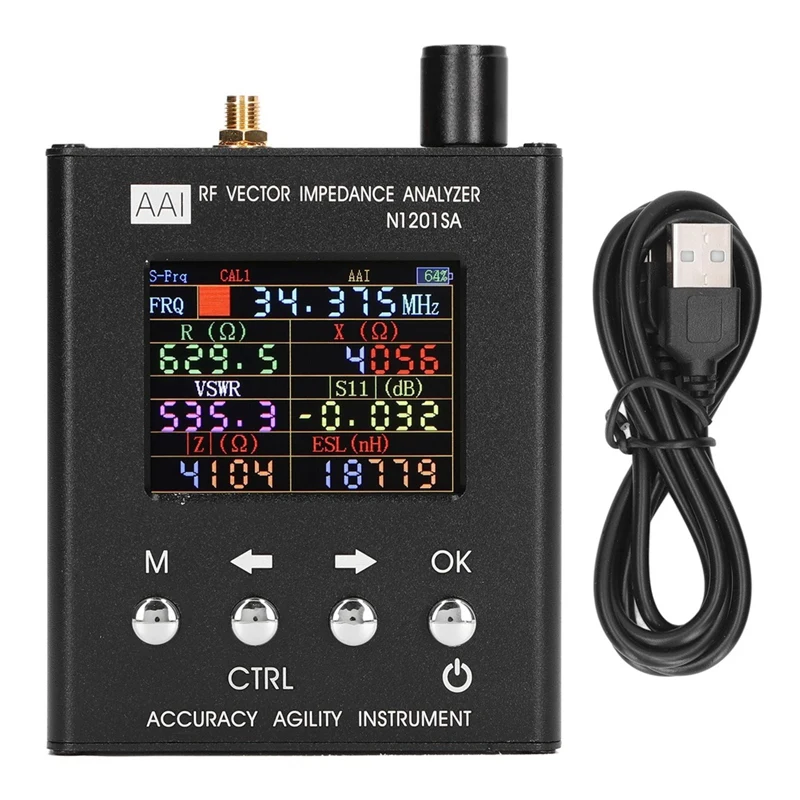 SEWS-Vector Impedance Analyzer USB Charging Calibration Function ANT SWR Antenna Tester For Measuring Reactance Standing S11