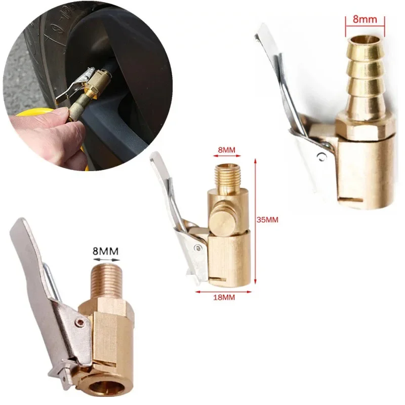 

Портативный надувной насос для автомобильных шин, воздушный патрон, насос, клапан, разъем, клипса, адаптер, автомобильный латунный клапан колеса шины 8 мм