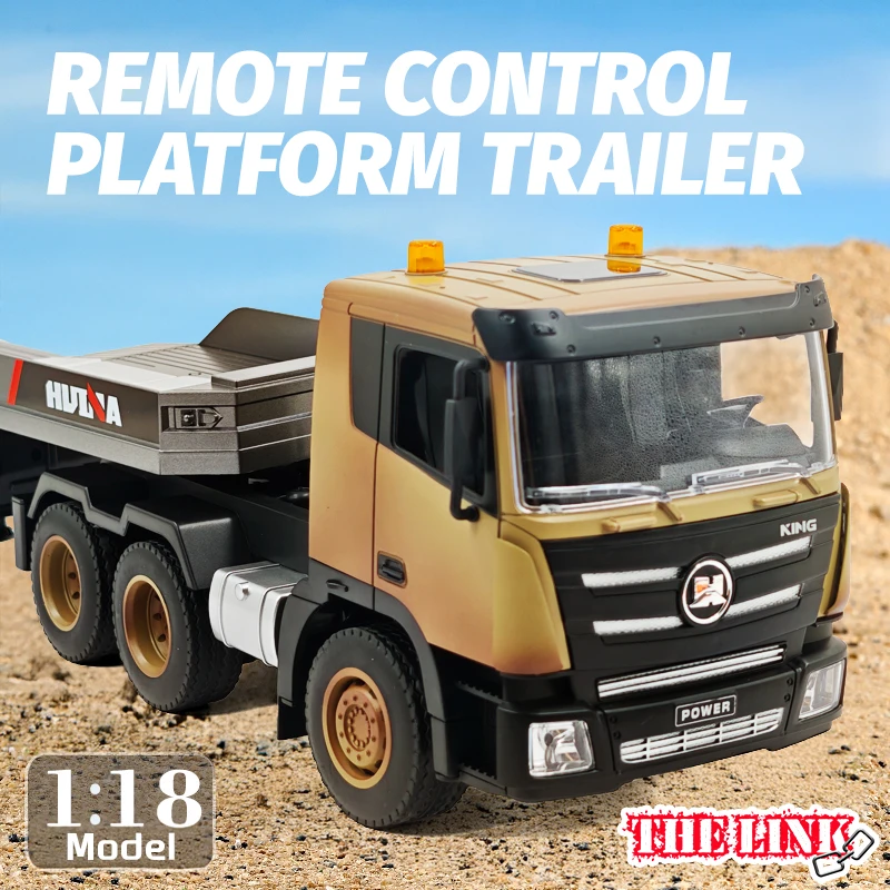 

Delin 1318 Nine Channel Remote Control Toy Car Model Flatbed Trailer Simulation Engineering Vehicle Electric RC Cars for Kids