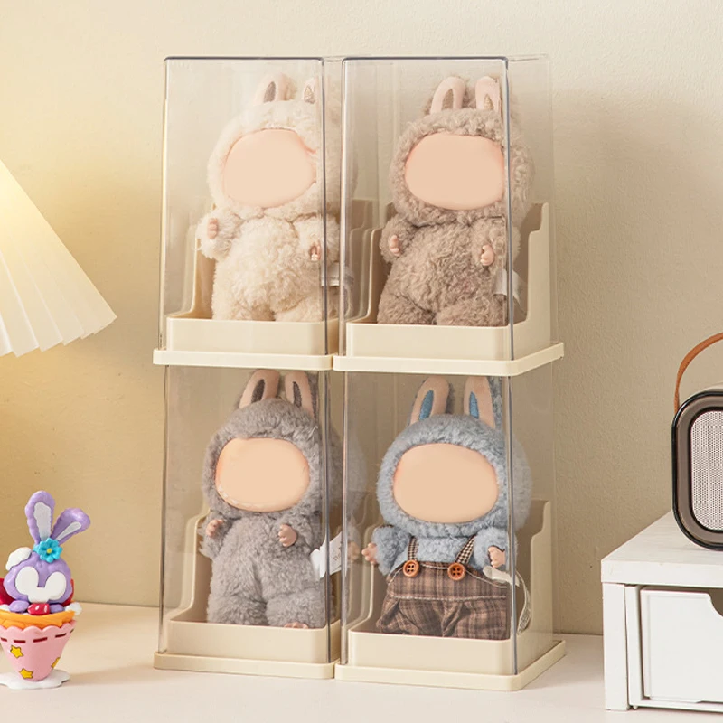 Stojak ekspozycyjny na lalki, przezroczyste pudełko ekspozycyjne, pudełko do przechowywania, akrylowa gablota na akcesoria dla lalek Labubu