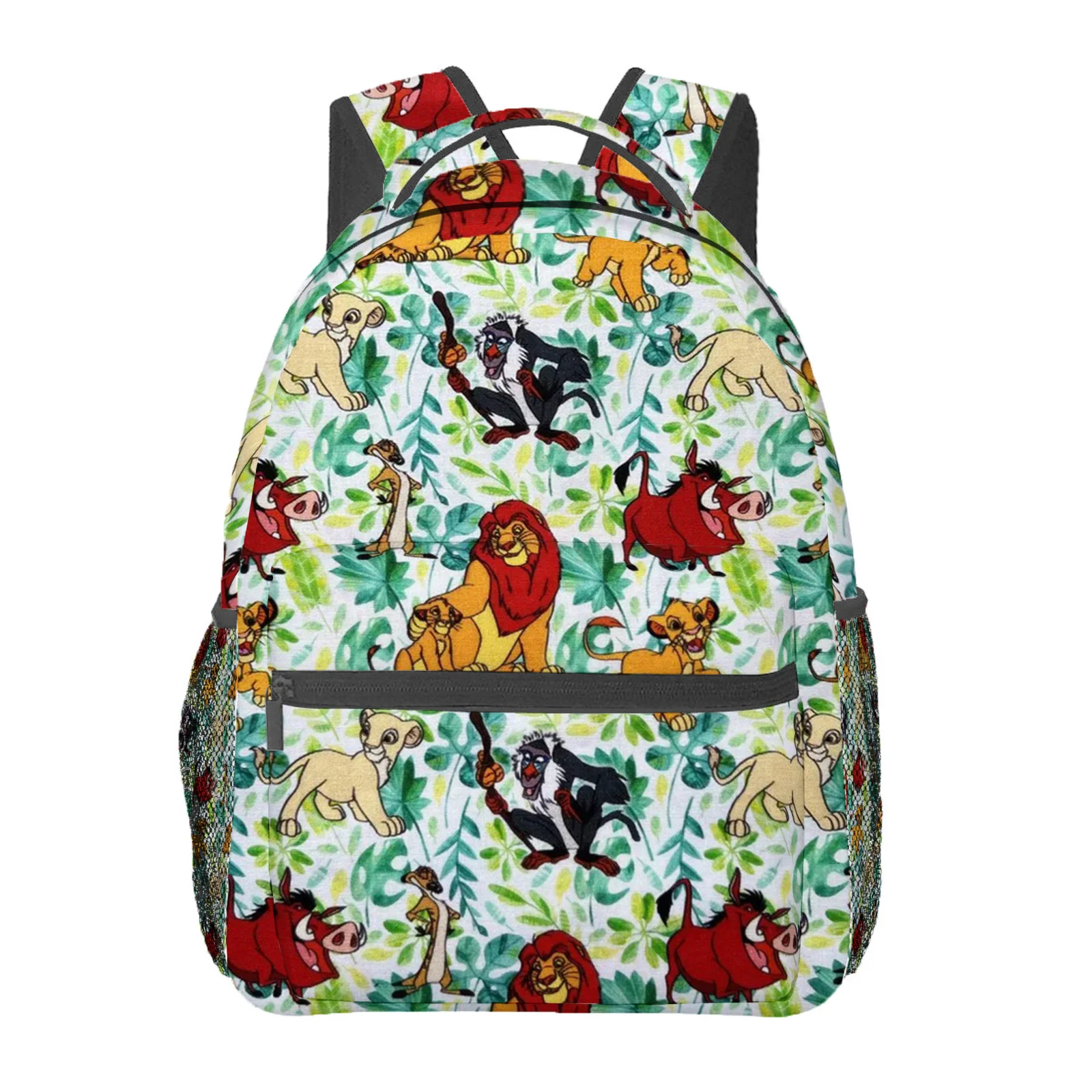 حقيبة الظهر ذات الطابع الأسد الملك: طباعة شخصية الغابة #3