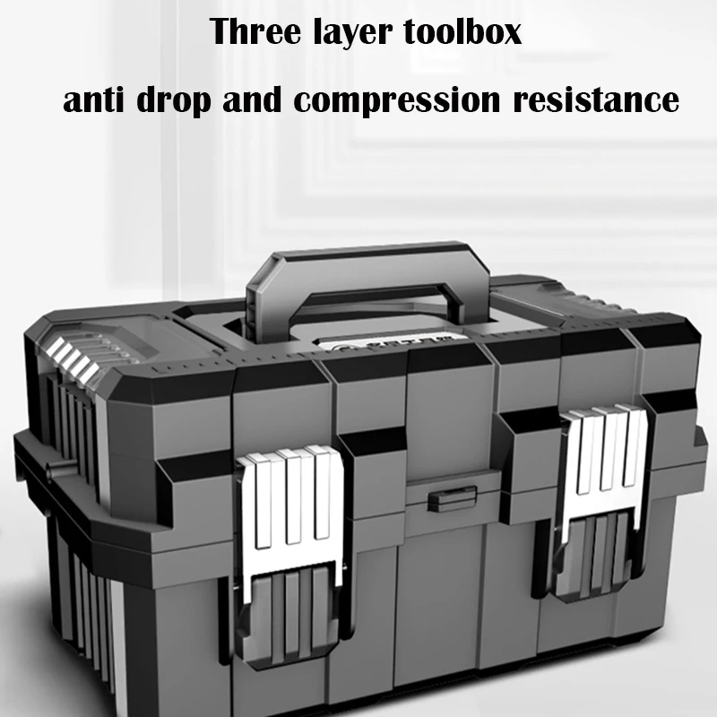 Multifunctional Thickened Tool Box Folding Storage Box Home Professional Electrician Maintenance Portable Shockproof Tool Box