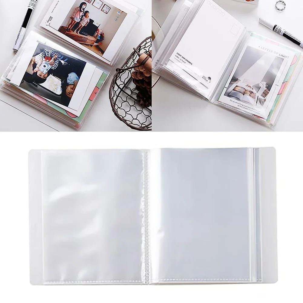 A6 Information Booklet Waterproof 4x6 Clear Photo Album With 40 Pockets & Large Capacity A6 Information Booklet