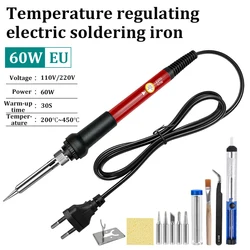 Adjustable Temperature Electric Soldering Iron 220V 110V Professional Tin Welder Heat Pencil Welding Repair Tool