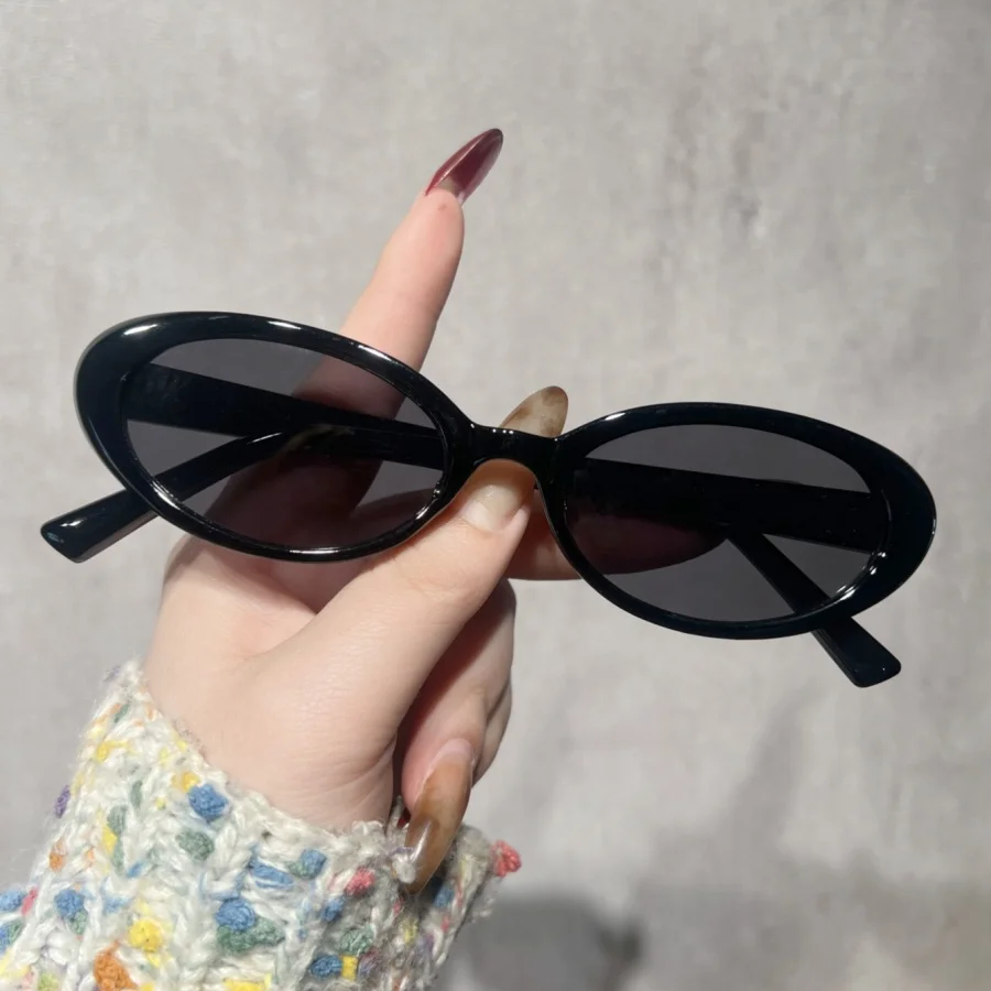 1Pc Unisex Glasses New Style Exquisite Compact Oval Fashion Trendy Casual Versatile Stylish Christmas Gift Daily Party Gathering image 4