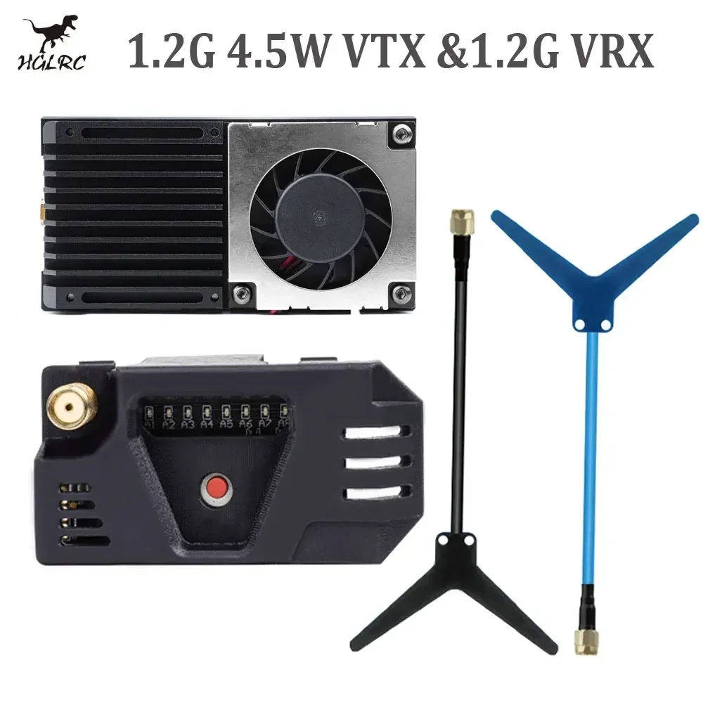 HGLRC ZEUS 1.2Ghz 4.5W VTX 8CH 25mW 800mW Switchable 2-8S VTX Video Transmitter Module 1.2G 8Ch VRX for Long Range FPV