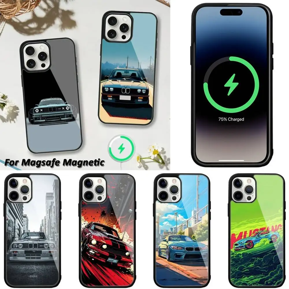 

B-Blue Red Car for B-Bmwes-S Phone Case For iPhone 16,15,14,13,12,11,Plus,Pro,Max,Mini Magsafe Magnetic Wireless Charging