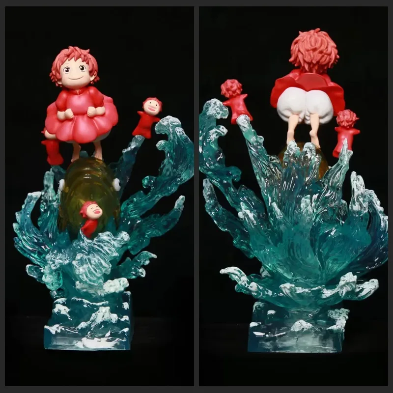 

Animated characters, Hidden Ponyo, Ponyo and Sosuke, Mermaid Princess, luminous model statue desktop figure