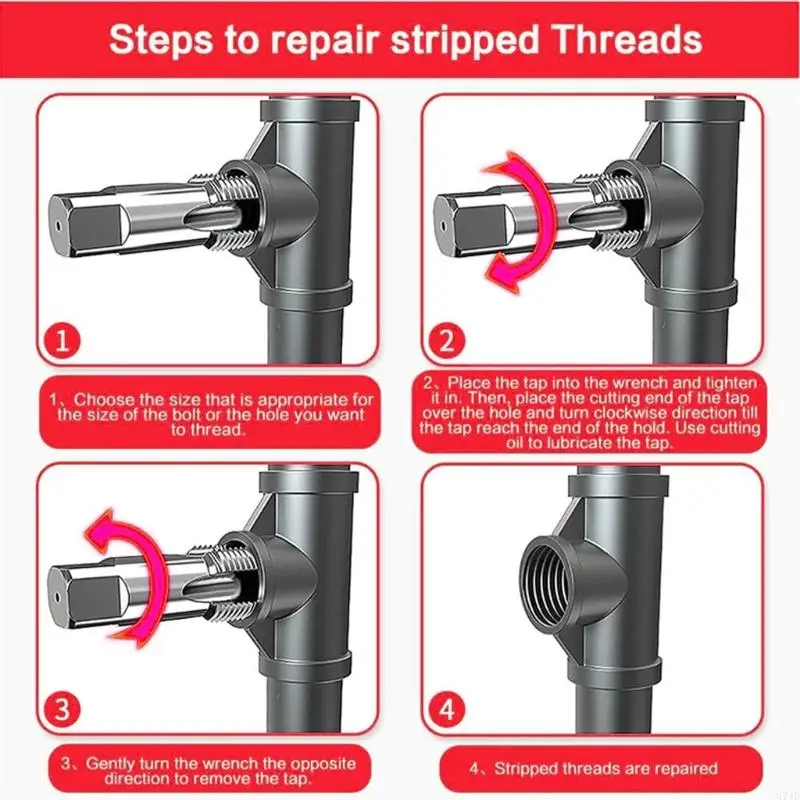 Профессиональный метчик 1-1/2NPT для восстановления трубной резьбы в водопроводных системах 37JD