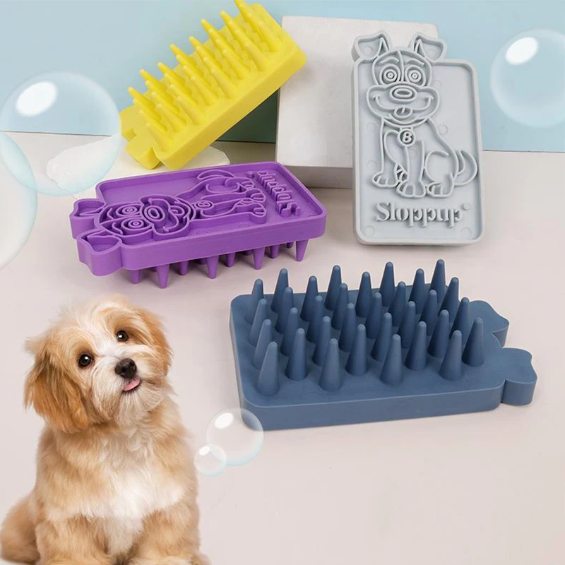 Pet Puppy Dog Cat Bath Brush Rubber Comb Hair Removal Brush Grooming Cleaning Glove Massage Pet Hair Care Tool Pet Accessories