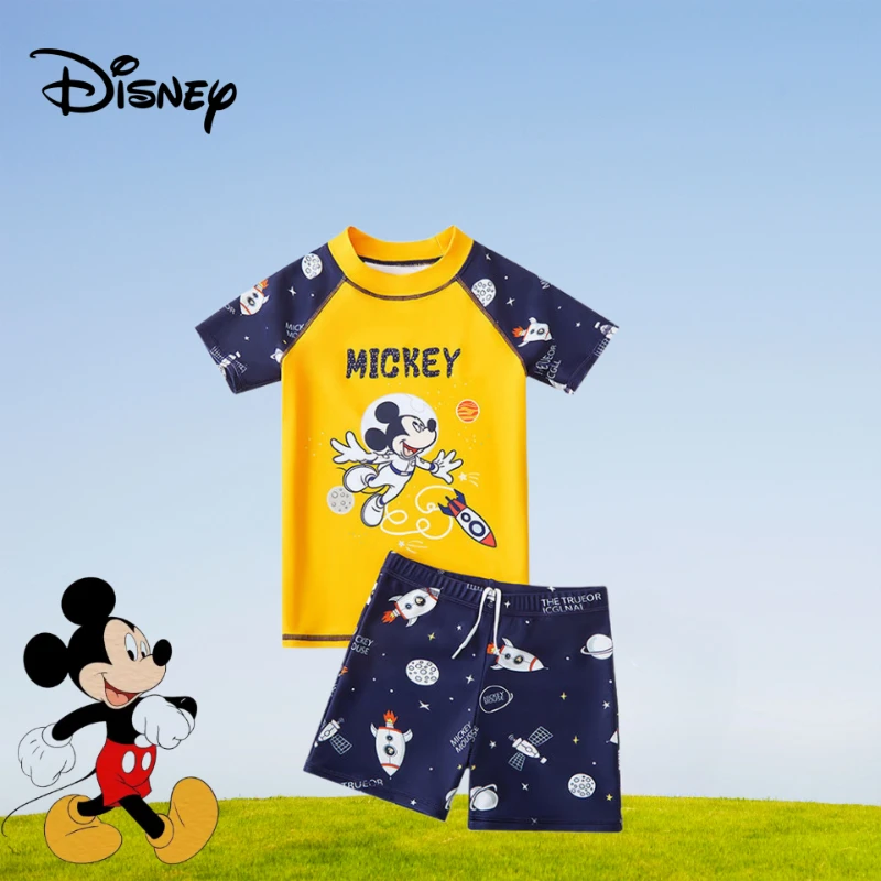 

New Cartoon Disney Collection Mickey Boy Comfortable, Soft and Breathable, Fashionable, Trendy Quick-Dry, Cute Swimsuit Set