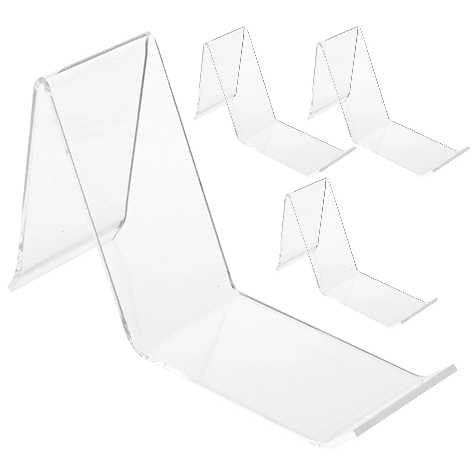4Pcs Clear Shoe Display Stand Strong Pmma Build Stable Table Top Holder for Sneakers Sandals Retail Display Rack