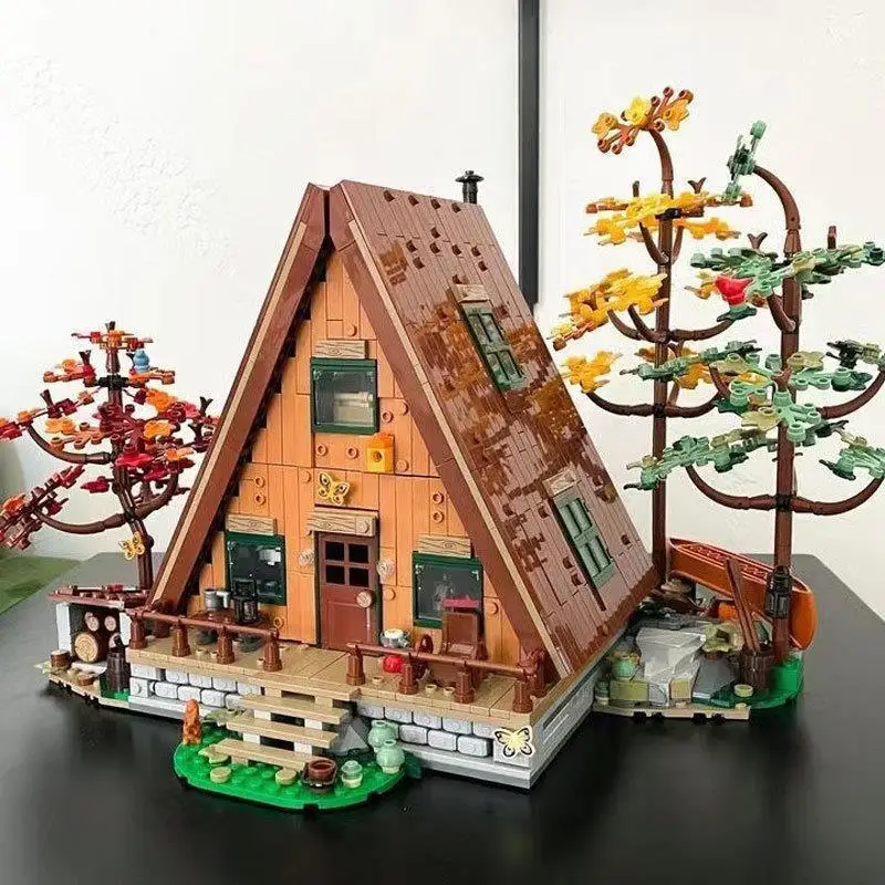 Creativo Street View architettura modello Forest Tree House A-type Puzzle Assembly Block Toy Boy Gift