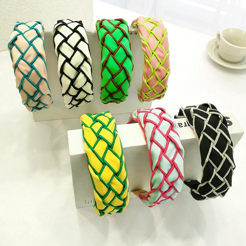 

Трансграничная широкая женская повязка для волос, новая осенне-зимняя завязанная бандо, модные аксессуары для волос F779