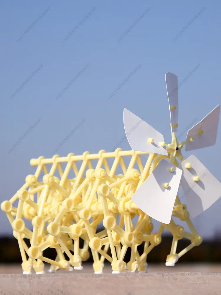 Wind-Powered Bionic Beast DIY Assembly Toy, Black Tech Handmade