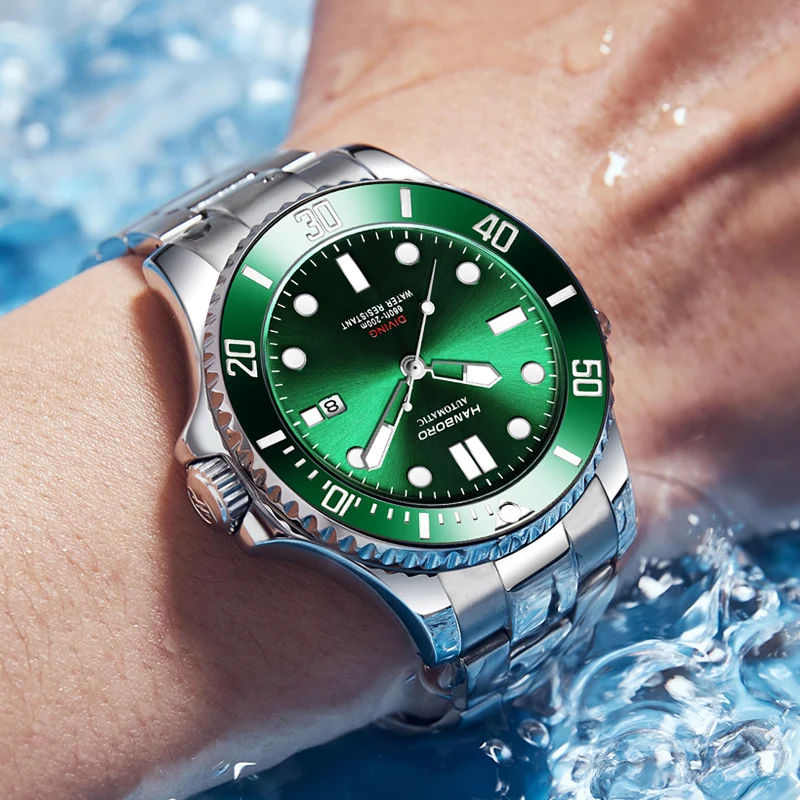 

HANBORO Men's Water Ghost Fully Automatic Mechanical Watch Business Style High end Authentic Watch