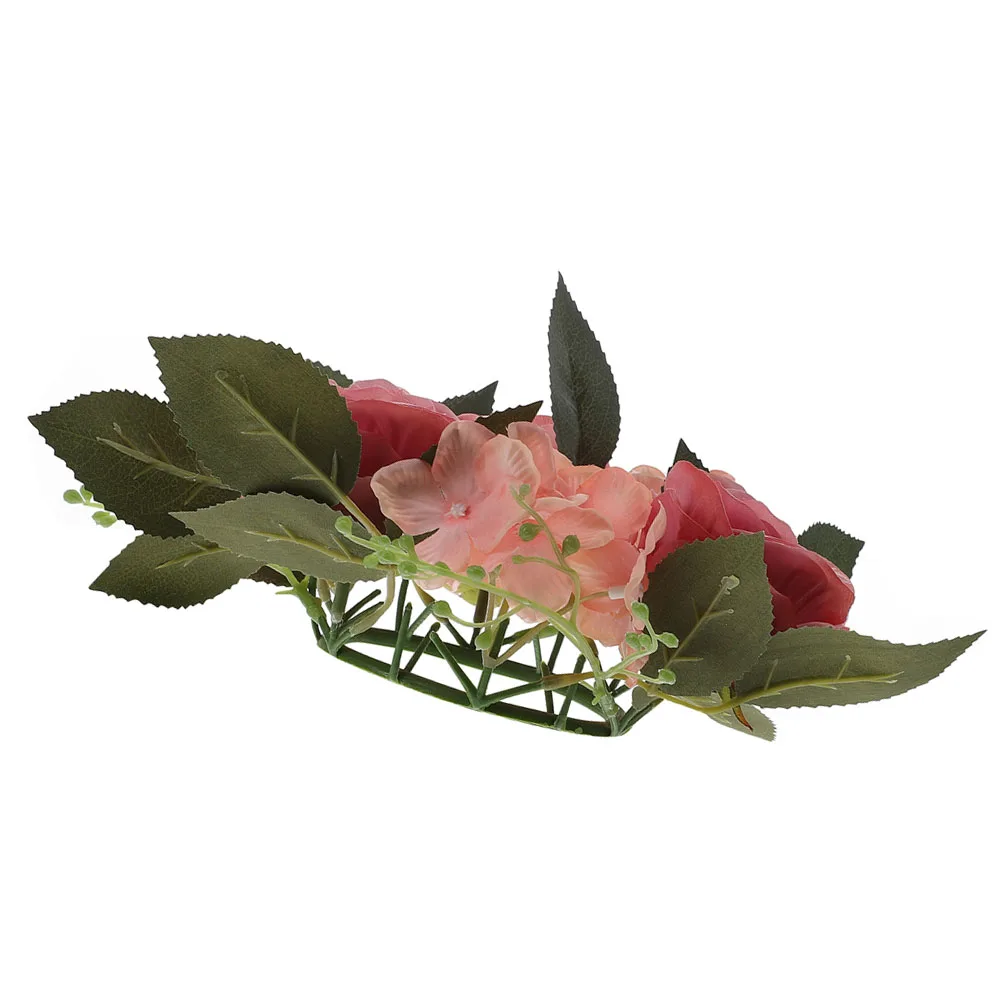 

Artificial Rose Wreath Mini Wreaths For Pillar Candles Christmas Table Garland Home Decor Xmas Rings