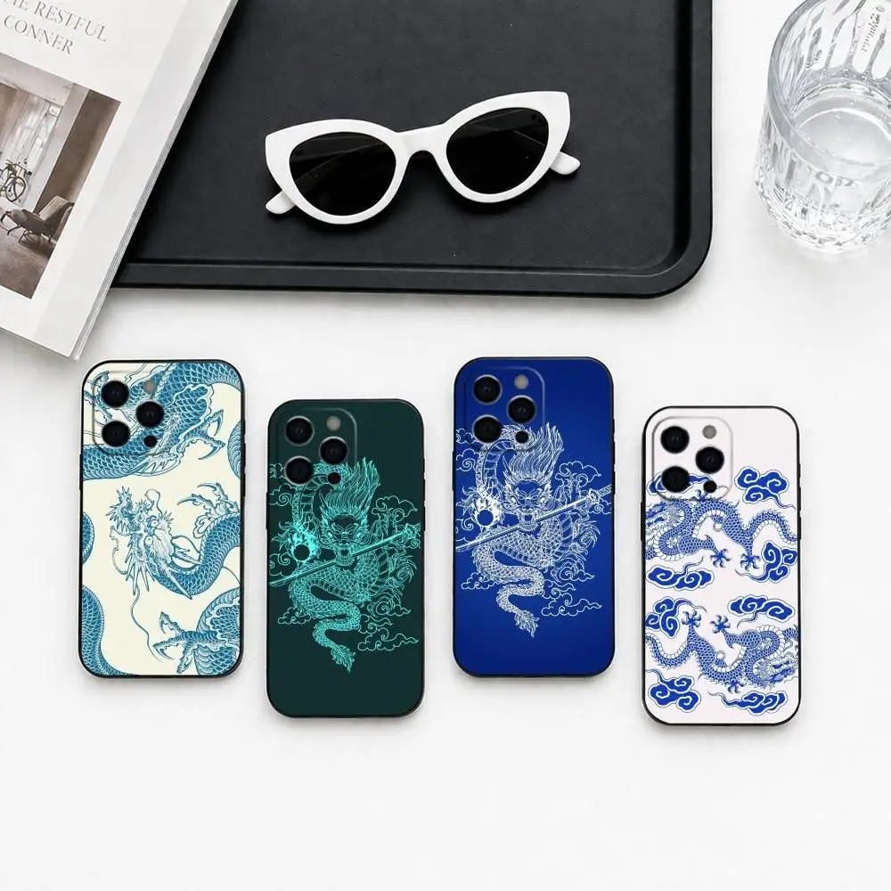 

Black Dragon-n Chinese Loong Phone Case For iPhone 17, 16,15,14,13,12,11 Plus,Pro Max, Others Soft Black Cover