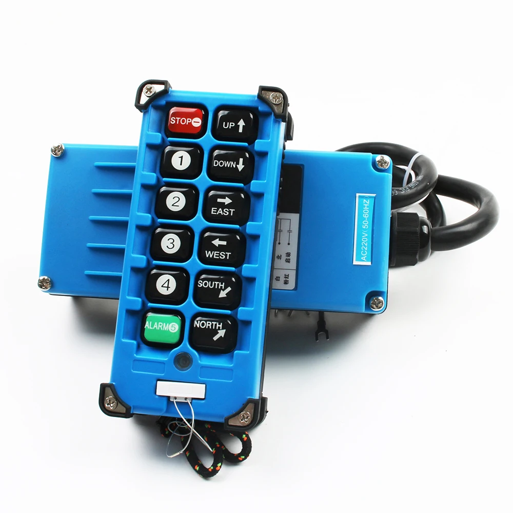 F21-E2B-8 industrial remote controller switches 8 Channels keys Direction button Hoist Crane Truck Radio Remote Control System