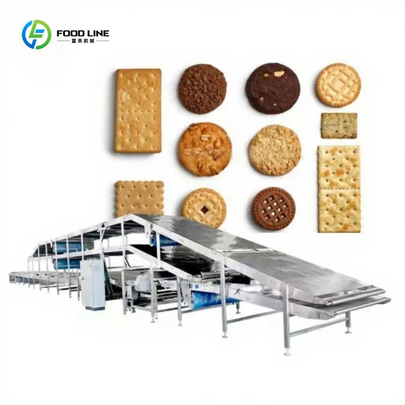 Customized Fully Automatic High-Yield Multifunctional 304 Stainless Steel Bakery New Hard & Soft Biscuit Production Line