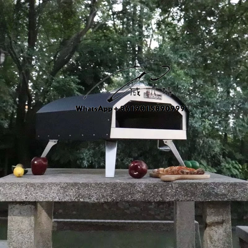 

Fast Dispatch Large Outdoor Pizza Oven Gas 16 Inch Built-in Manual Rotate Baking Pizza Oven With Pizza Stone