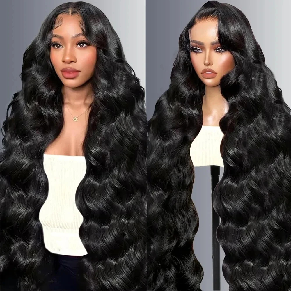 

13x6 360 HD Lace Frontal Body Wave Wigs 40 42 Inch 250 Density Brazilian Human Hair Glueless Pre Cut Lace Front Wig Pre Plucked