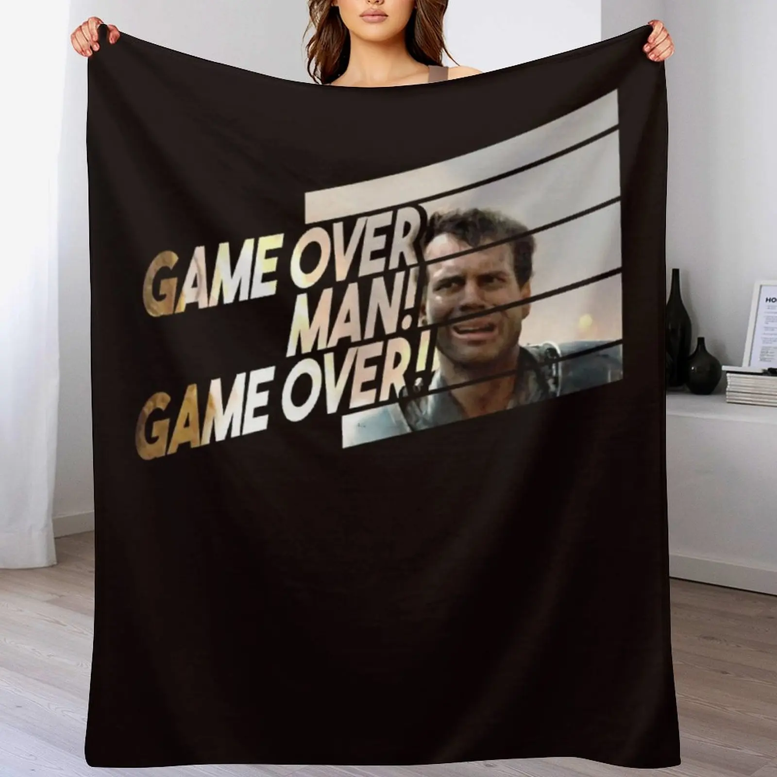 

Private Hudson from Aliens Game Over Man! Game Over! Classic Throw Blanket Hairys Soft Beds Warm For Baby Blankets