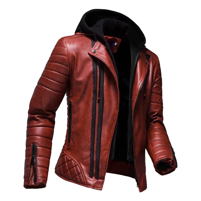 Winter neue Kleidung Männer einfarbig pu Motorrad Ledermantel Männer koreanische lose Revers Lederjacke lässig vielseitige Oberbekleidung