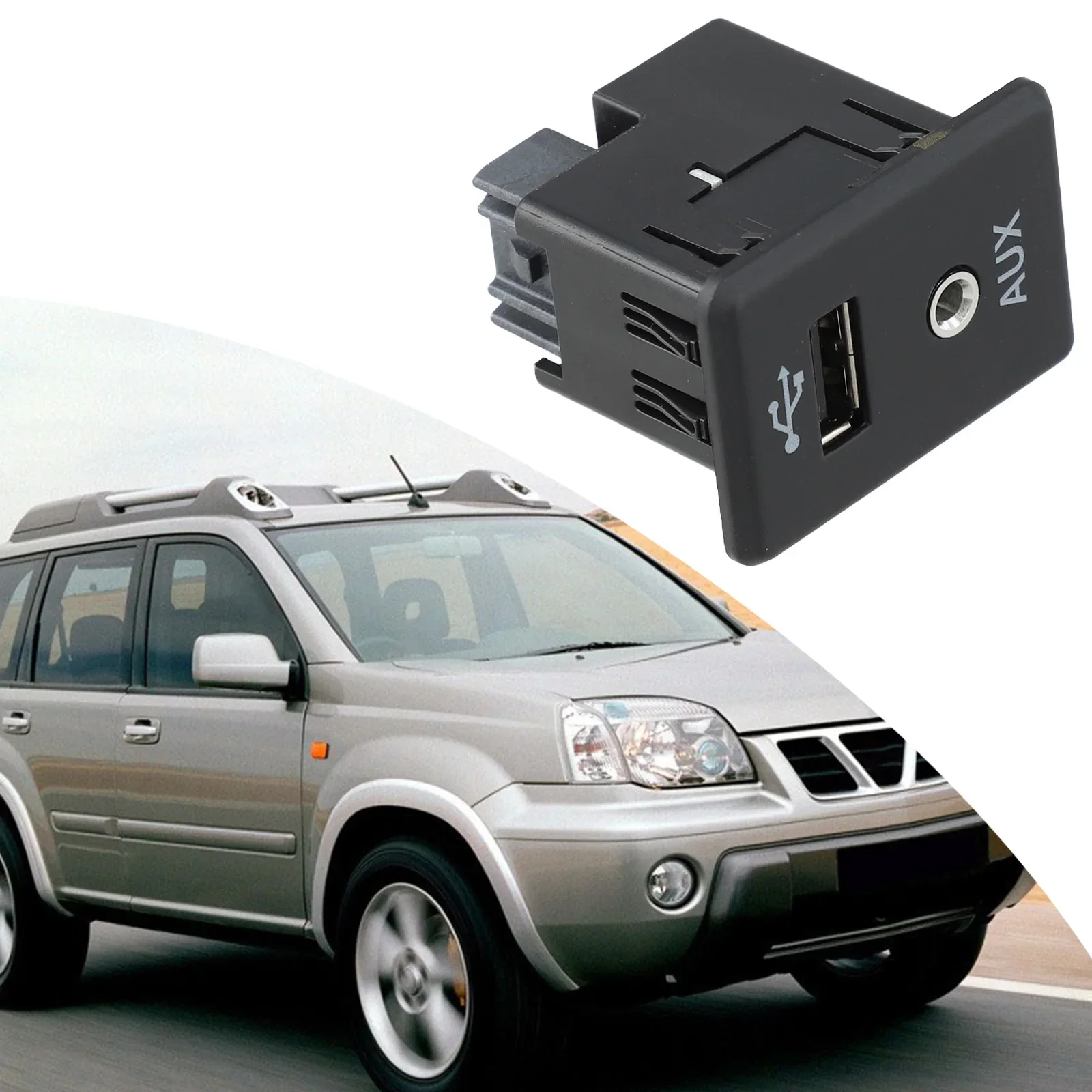 280234BA0B AUX Stereo Audio Socket Compatible with For Nissan 2013 2019 Models Including Rogue Altima Frontier
