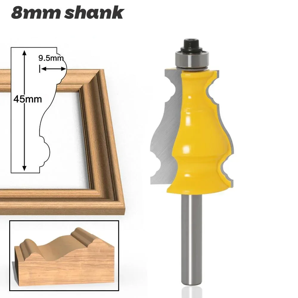 1 Stück 8MM Schaftfräser Holzschnitzerei Bilderrahmen Fräser Tenon Hartmetall-Linienfräser Holzbearbeitungsfräser