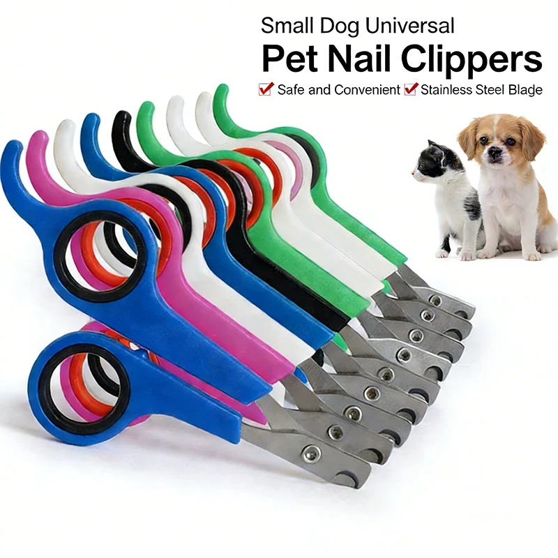 Cortador de Unhas Profissional para Animais de Estimação, Aço Inoxidável, Tesoura Afiada com Trava de Segurança, Ferramenta Portátil para Beleza de Animais