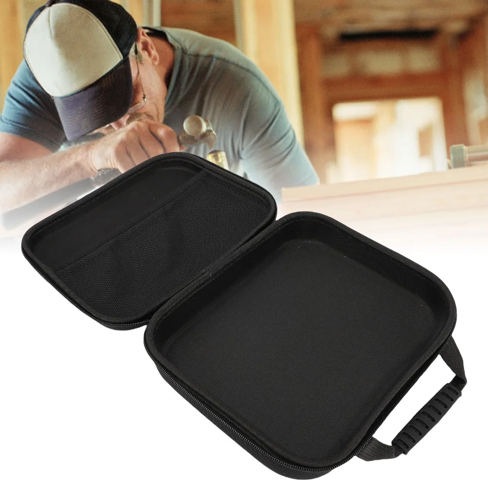 PU Leather Tool Storage Bag EVA Material Shockproof Design Tool Organizer Case Black Color Oxford Fabric Power Tool Bag Drill