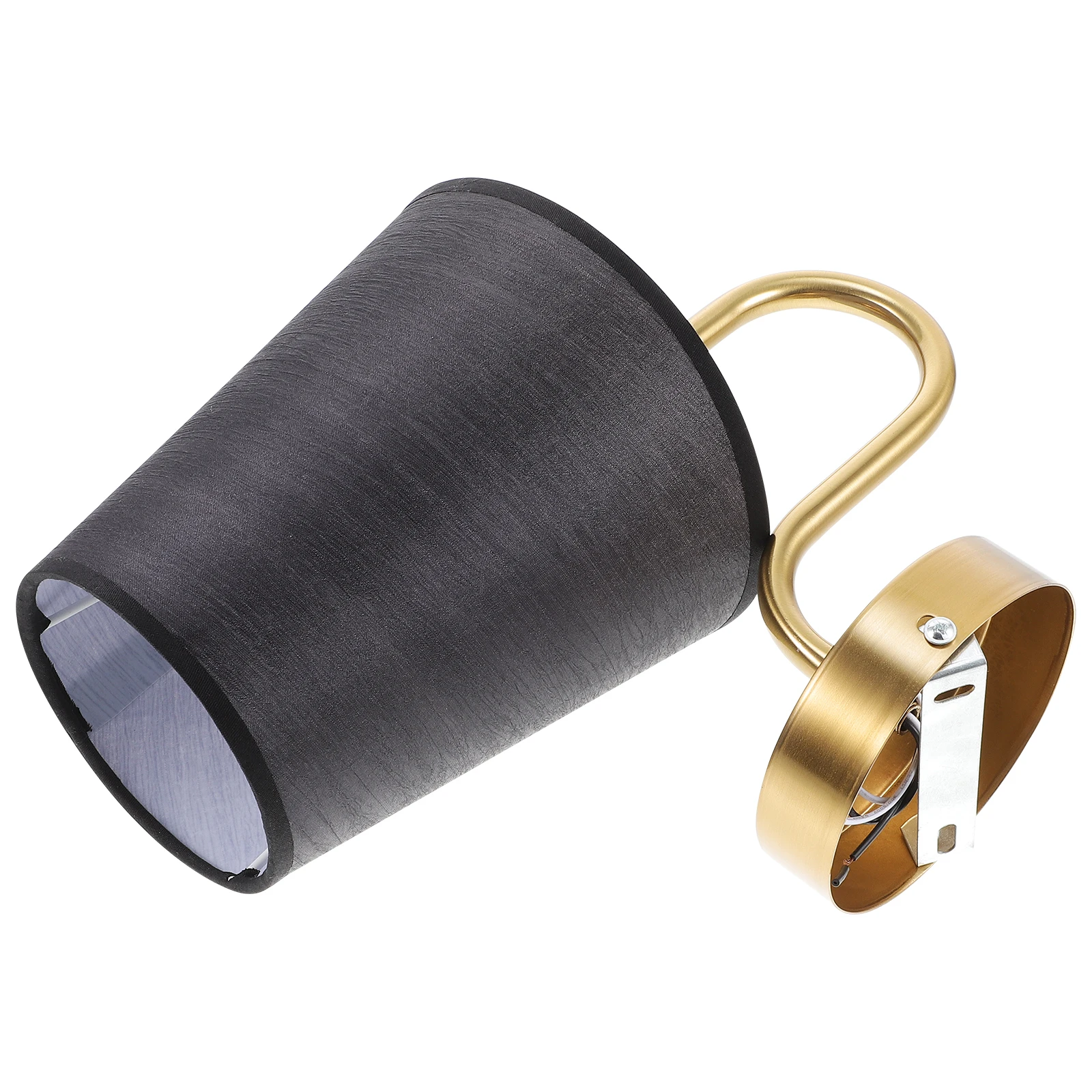 

outside Lamps for Wall Lights Bedroom Stand Wall-mounted Fabric Sconce Black Hallway