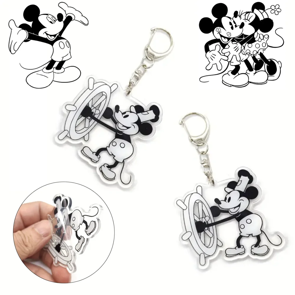 

Anime Mickey Mouse Keychain Mickey Minnie Key Chain for Men Women Accessories Cute Bag Pendant Key Ring Acrylic Cartoon for Frie