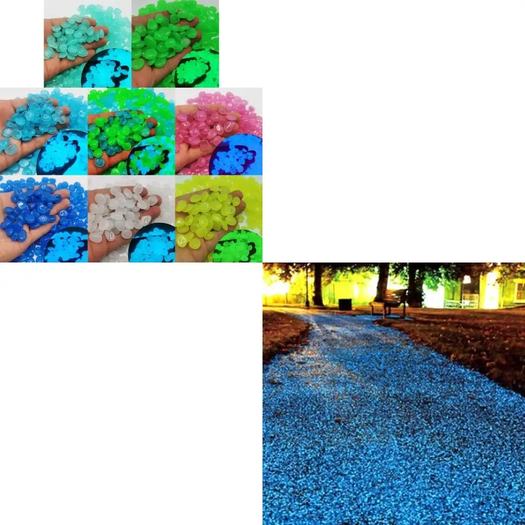 Garden Decoration Outdoor Luminous Stones Pebbles Aquarium Crystals Rock Bulks