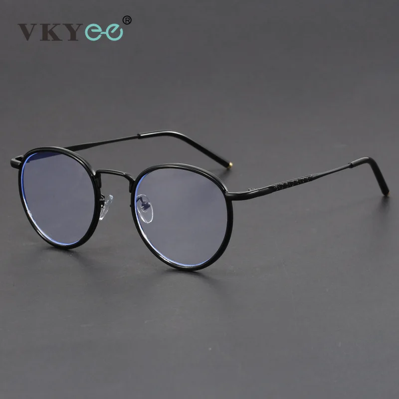 VICKY New Retro Round Geometric Design Men's and Women's Anti-blue Light Reading Glasses Can Be Customized Prescription 1043