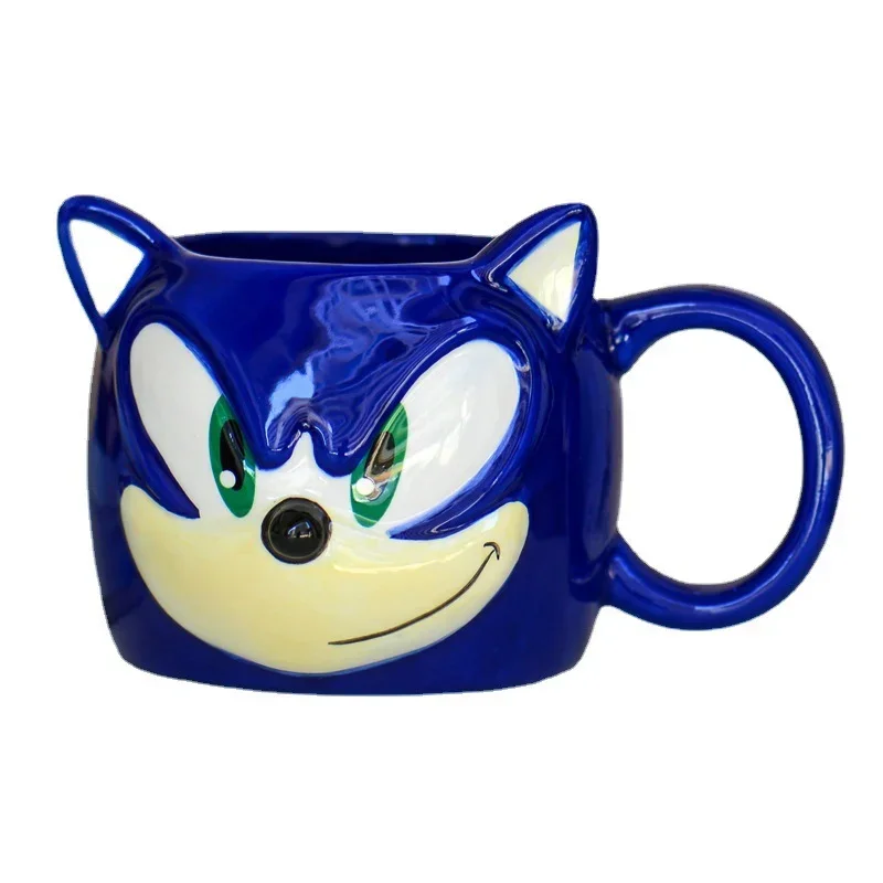 

Anime Cartoon Sonic The Hedgehog Ceramic Mug Ceramic Doll Mug Milk Cup Couple Cups Coffee Mugs Creative Present Cute Gift