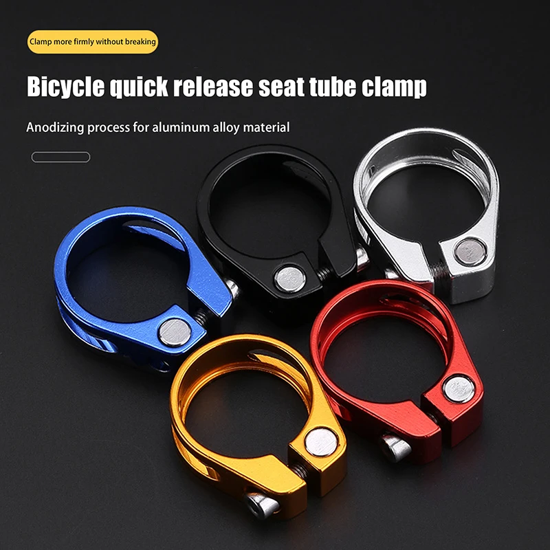 28.6/31.8/34.9MM Aluminum Alloy Bicycle Seat Tube Clamp Quick Release Seat Tube Clip Road Bike Seatpost Clamp Bike Accessories