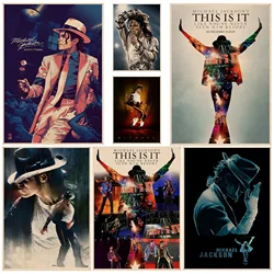 Musicians And Singers Michael Jackson Canvas Painting Poster Wall Art Retro Posters For Home Home Decor