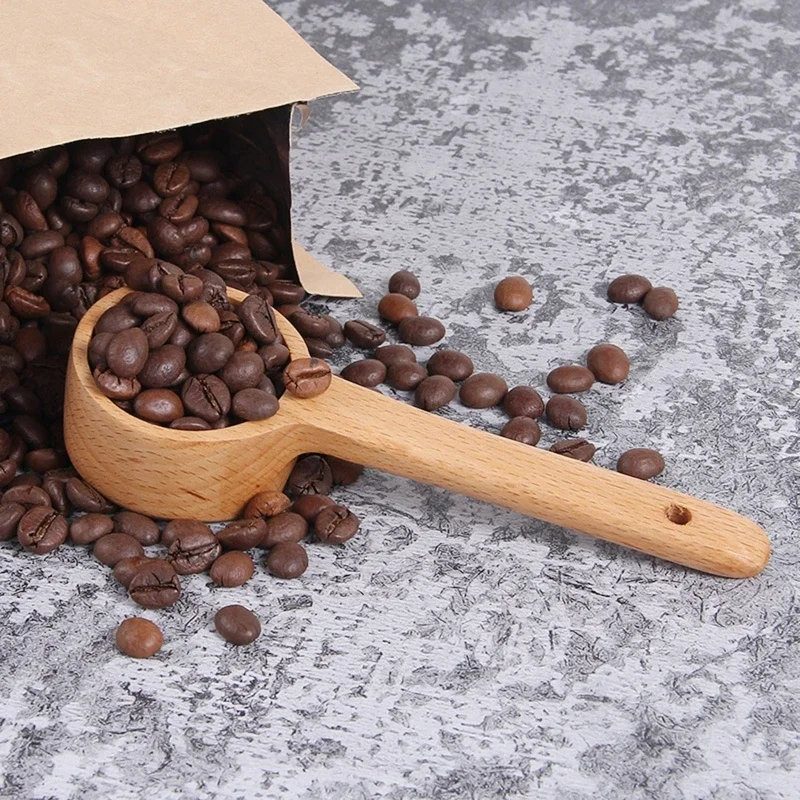 Scoop Wooden Coffee Scoop Measuring for Coffee Beans Whole Beans Ground Beans or Tea Home Kitchen Tools Utensils Baby Spoon Soup