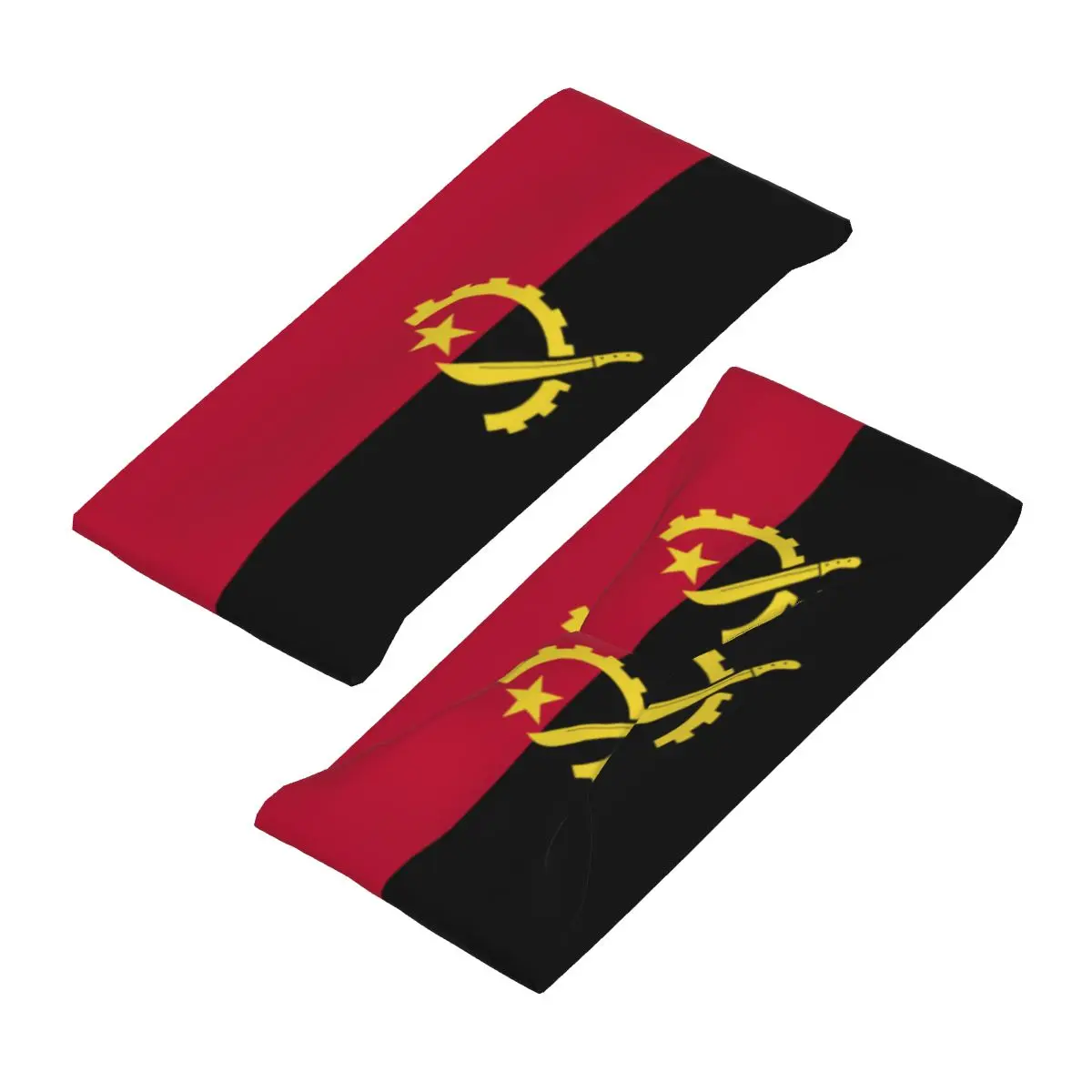 Angola Flag Athletic Headband Elastic Sweatbands Women Men Basketball Sports Gym Fitness Sweat Band Volleyball Tennis