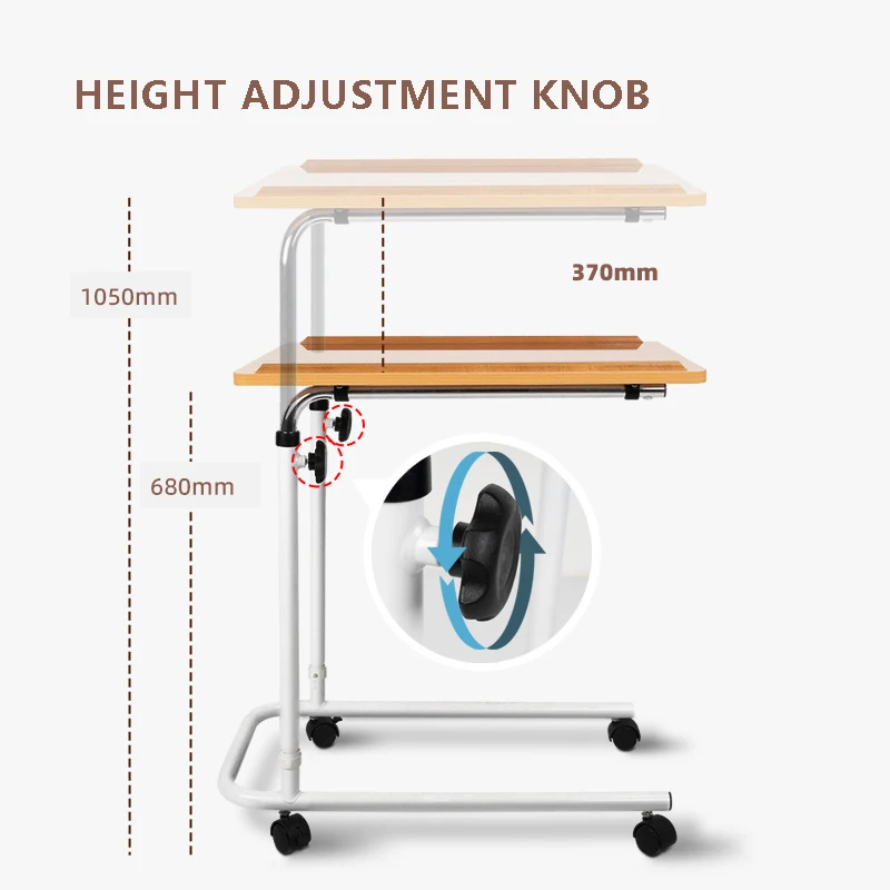 طاولة قابلة للتعديل بارتفاع ABS متحرك، وسادات حمية للمريض الطبي للحماية من الشمس #5