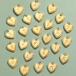 26 Letter Alphabet Name Charms for Jewelry Making Supplies Real Gold Color Dijes Diy Earring Necklace Bracelet Accessories
