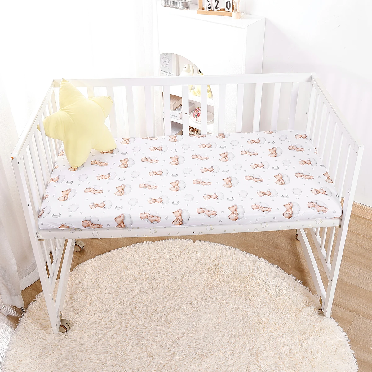 Kangobaby #My Soft Life# New Design 100% Polyester Baby Bed Sheet Newborn Crib Bedsheet Size 70x130cm