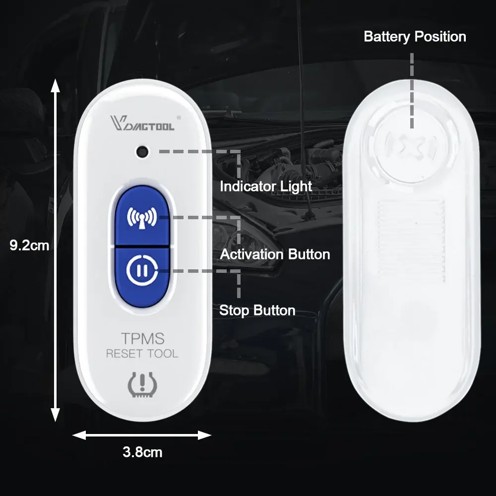 Universal Vdiagtool TP508 TPMS Reset Tool For GM Tire Pressure Activation Tool For Cadillac For Opel Long Battery Life Tire Tool