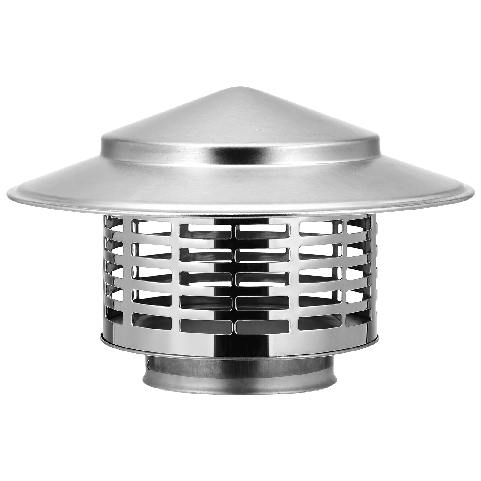 Liner Chrome Smoke Exhaust Pipe Rain Cap Vents Chimney Caps Cover Stainless Steel Flue Hat