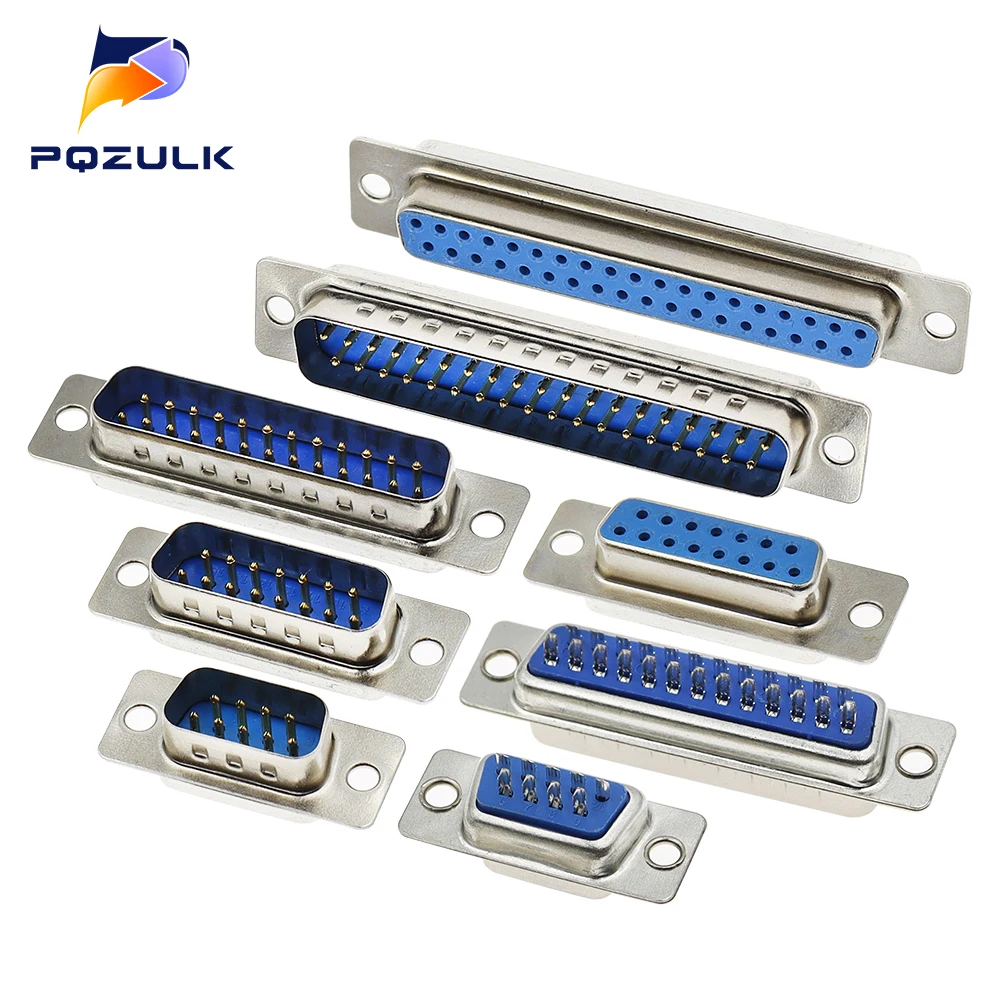 5PCS DB9 DB15 DB25 37 Female Male PCB Mount serial port Connector Solder Type D-Sub RS232 CONNECTORS 9pin socket Adapter FOR PCB