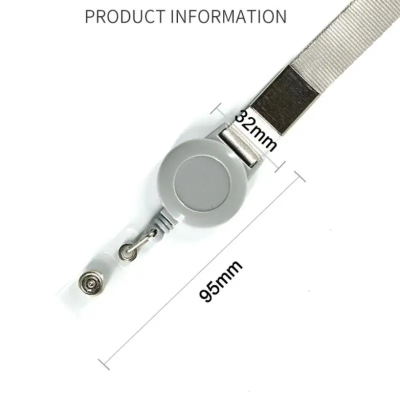 (HB05)Retractable Lanyard With Badge Reel Neck Strap For ID Card Cellphone Hanging Key Employee Staff Work Card Rope Strap Fold