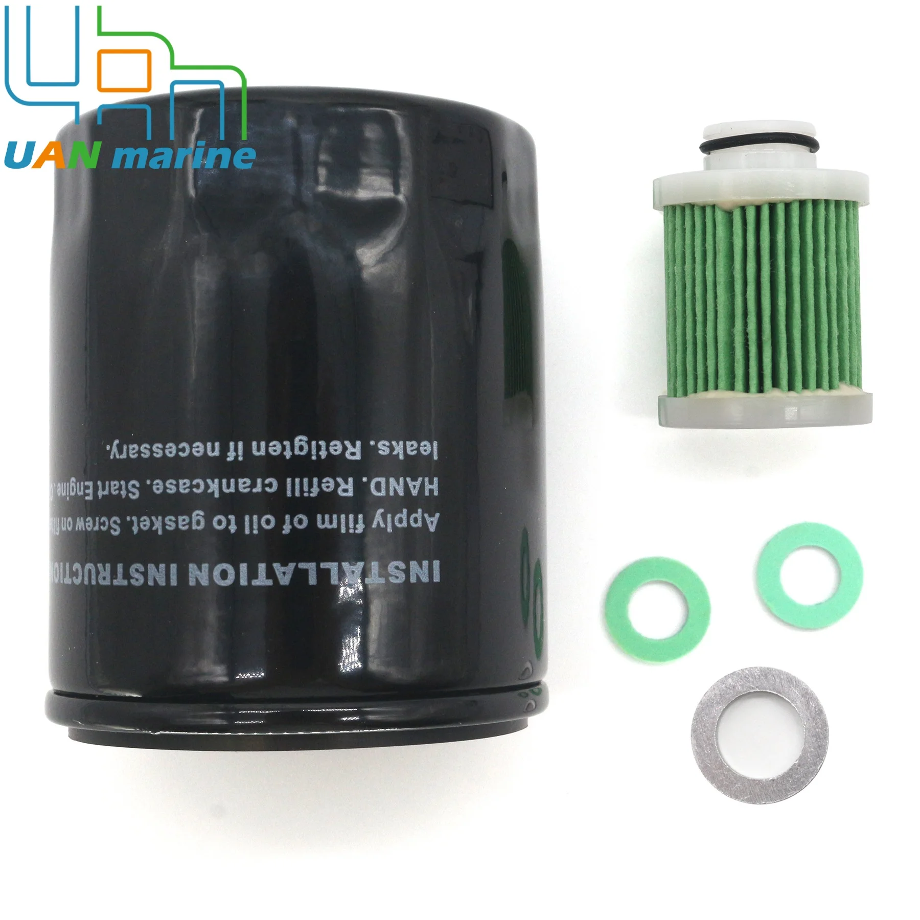 Outboard Oil Change Service Kit Fits for Suzuki DF 150 175 200 Motors Oil Filter & Fuel Filter W/ Gasket 16510-93J00 15412-92J01