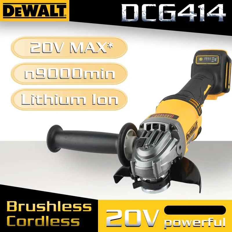 Dewalt DCG414 18V Max XR Brushless Angle Grinder, 125mm 8800 RPM Cutting and Polishing for Metal Wood Pipe
